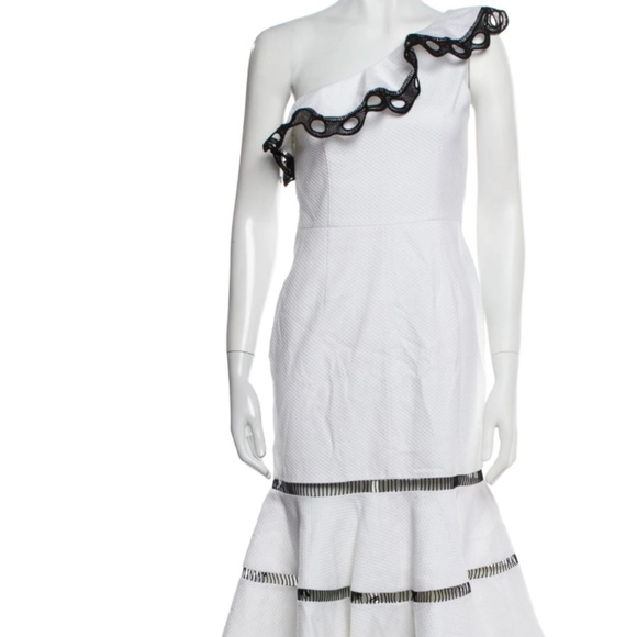 Alexis One-Shoulder Midi Length Dress Size: XS - Picture 1 of 3